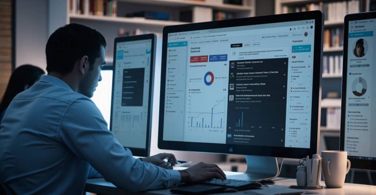 Interface de recherche Web of Science avec dashboard académique et graphiques