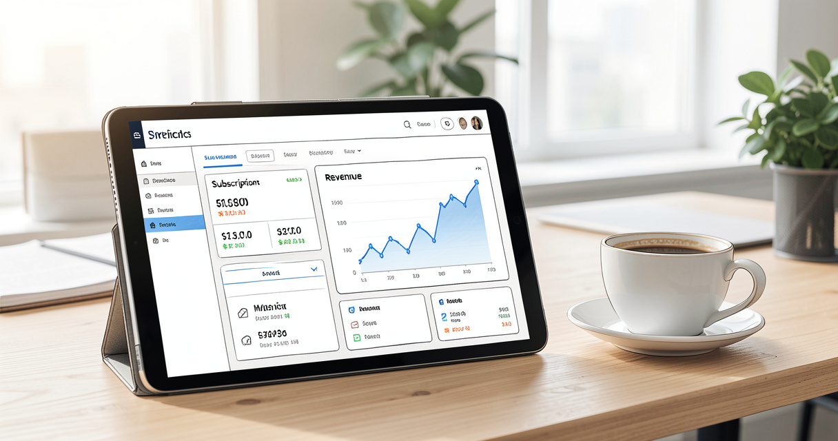 Dashboard financier Maxio avec indicateurs de facturation et croissance SaaS