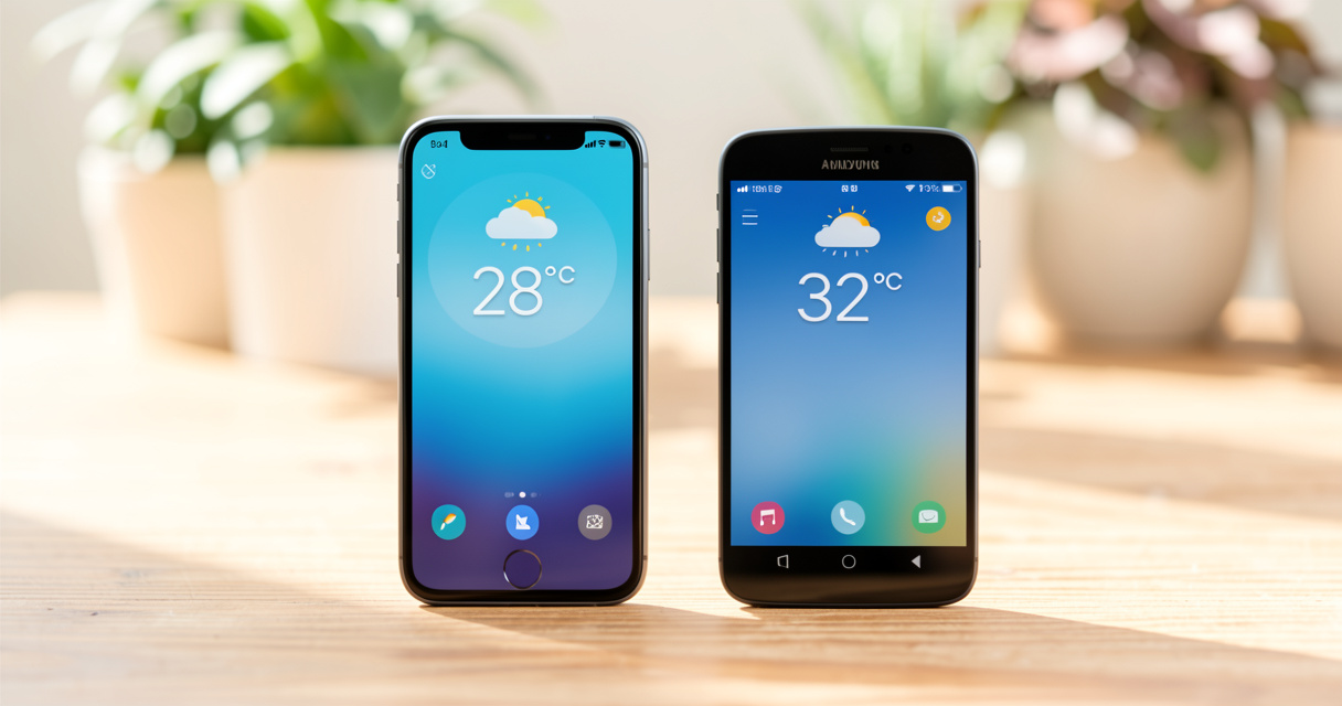 Météo iPhone vs Android : pourquoi les températures diffèrent