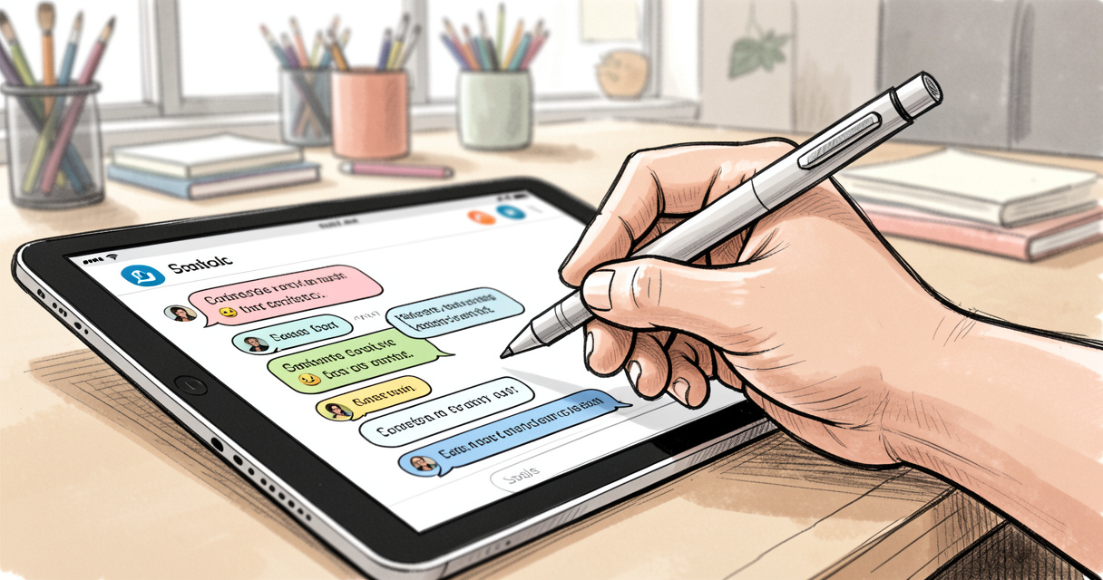 Utilisation d'un chatbot intelligence artificielle sur tablette pour gérer les conversations clients