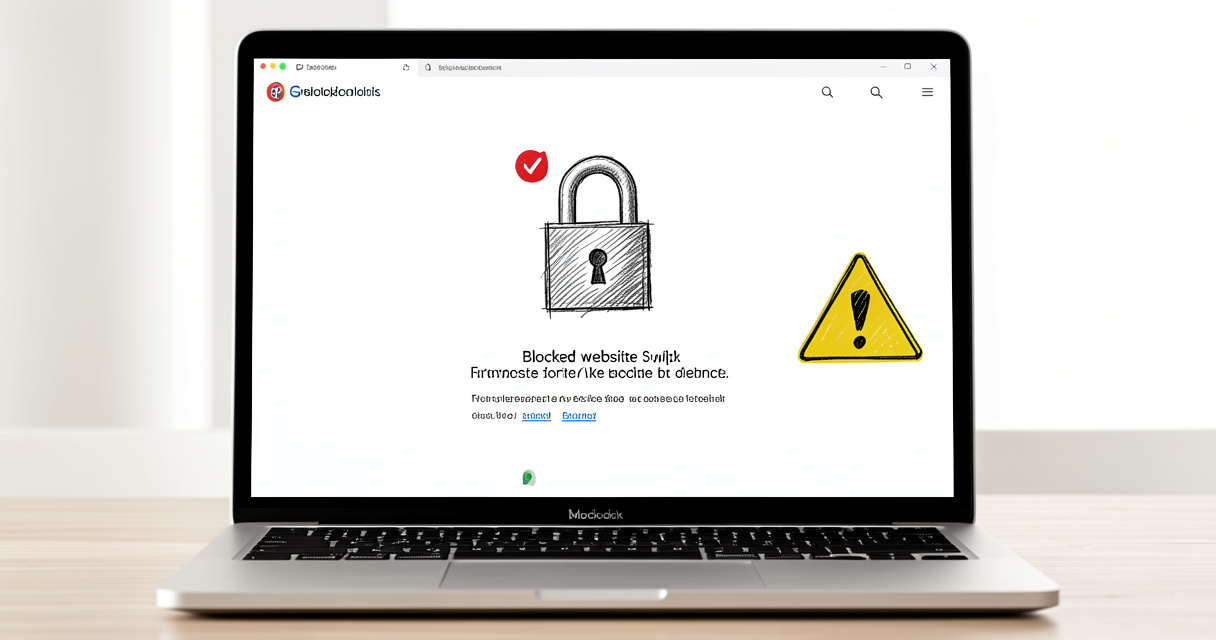 Message d'erreur de blocage d'un site de streaming illégal en France en 2026