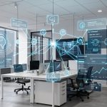 Illustration de l'intégration de l'intelligence artificielle et des outils no-code dans une PME