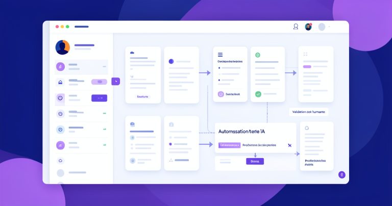 Schéma d’un workflow d’automatisation IA avec validation humaine en entreprise