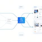 Illustration d'un workflow d'automatisation n8n combinant intelligence artificielle et outils no-code